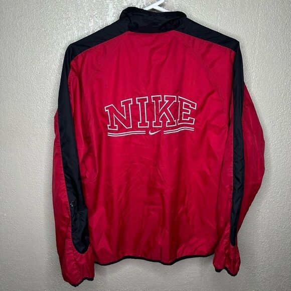 VTG NIKE 90's Full Zip Nylon Windbreaker Jacket SWOOSH Women’s S - Picture 3 of 7